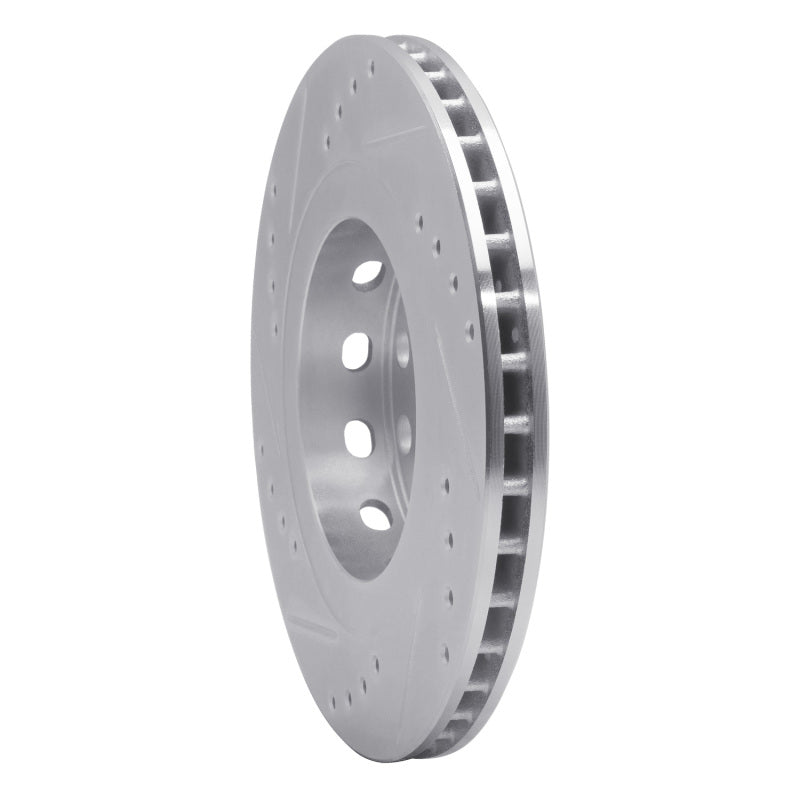 R1 04-05 Audi ALLROAD Rear Right Drilled & Slotted Silver Brake Rotor