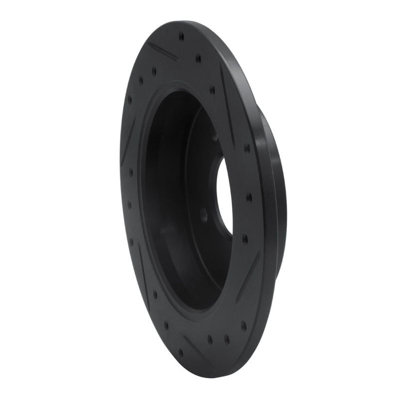 R1 12-25 Dodge Attitude (Mexico) Rear Left Drilled & Slotted Black Brake Rotor