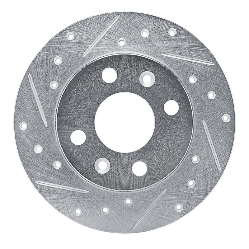 R1 81-87 Renault ALLIANCE Front Left Drilled & Slotted Silver Brake Rotor