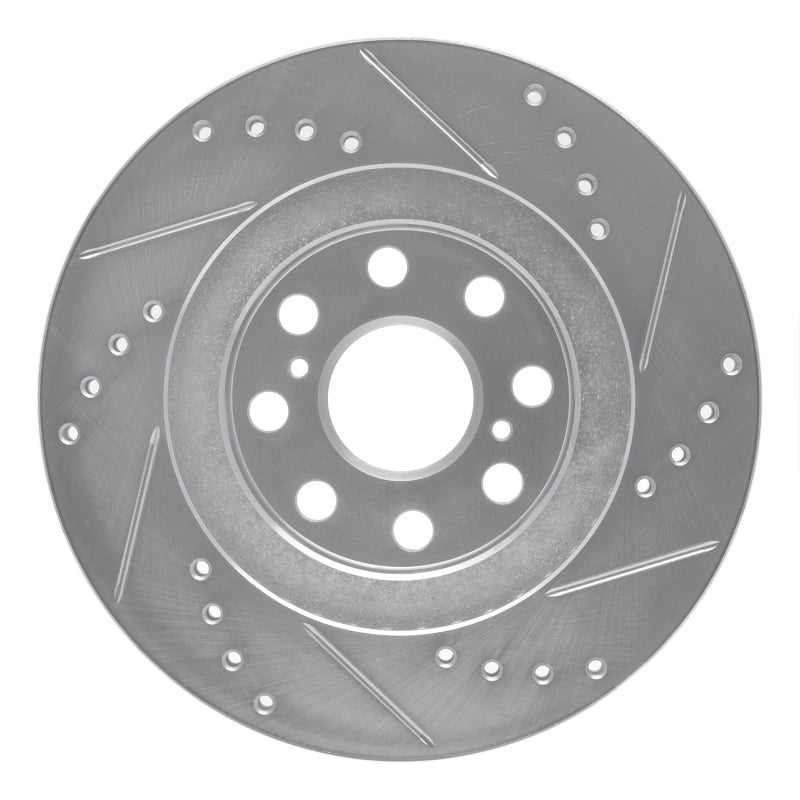 R1 00-05 Toyota MR2 Spyder Rear Left Drilled & Slotted Silver Brake Rotor