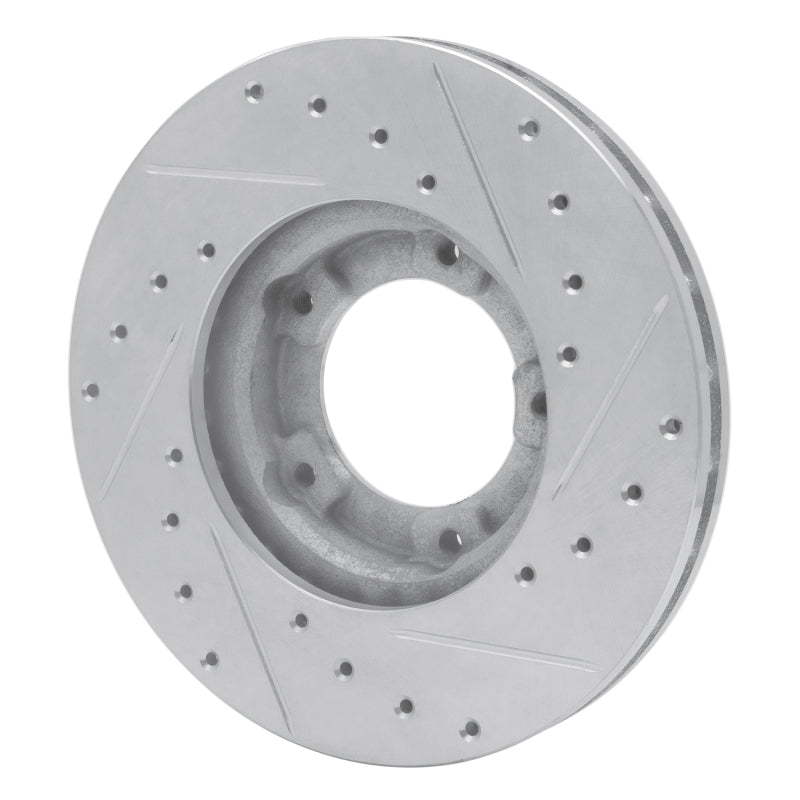 R1 85-92 Toyota Pickup Front Left Drilled & Slotted Silver Brake Rotor