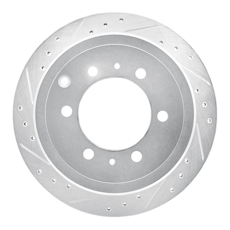R1 93-97 Lexus LX450 Rear Left Drilled & Slotted Silver Brake Rotor