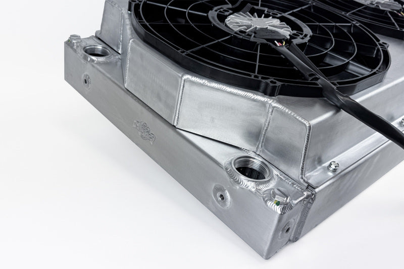 CSF Motorsport Radiator with Shroud - 14in SPAL Brushless Fans - Harnesses
