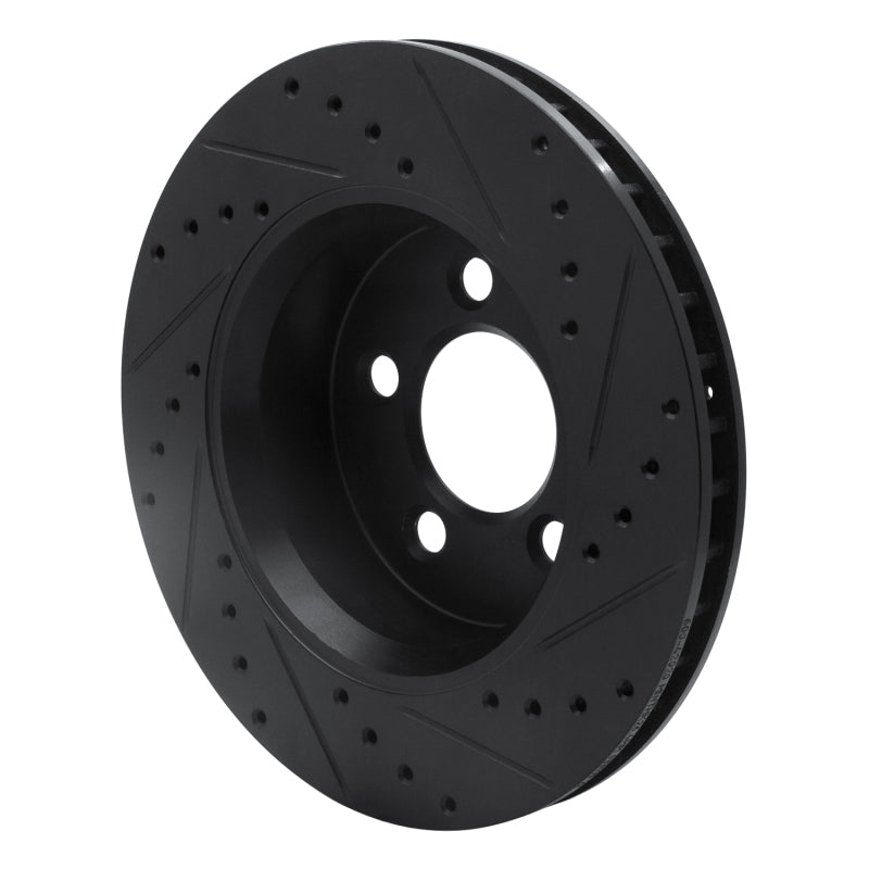 R1 07-12 Dodge Nitro Front Left Drilled & Slotted Black Brake Rotor
