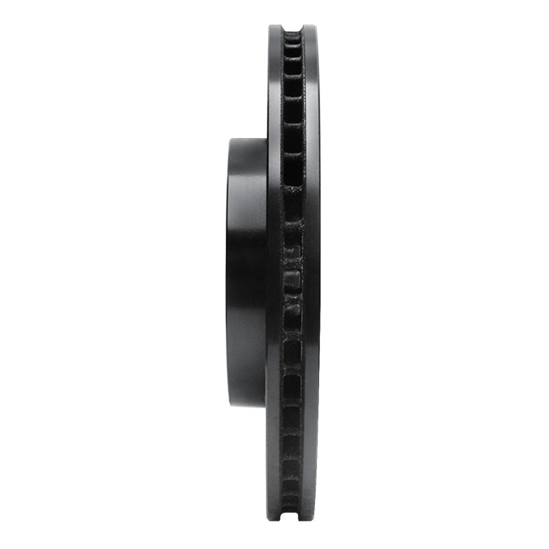 R1 10-13 Kia Forte Front Left Drilled & Slotted Black Brake Rotor