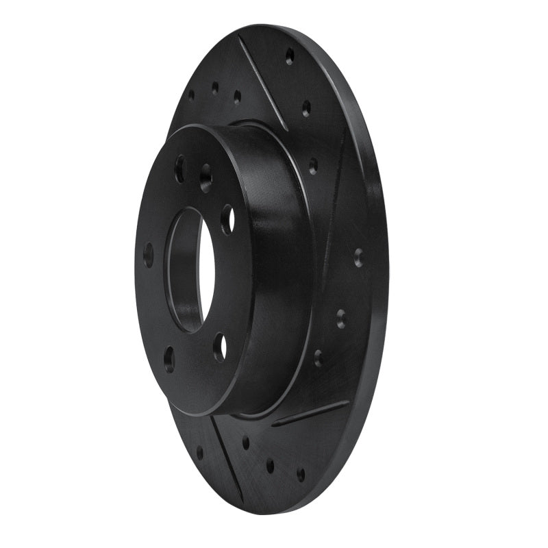 R1 02-08 Chevrolet ASTRA (Mexico) Rear Right Drilled & Slotted Black Brake Rotor