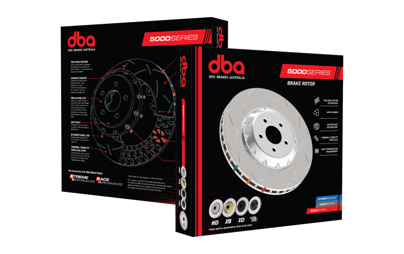 DBA 04-14 Acura TSX Front 5000 Series Slotted Rotor w/Black Hat
