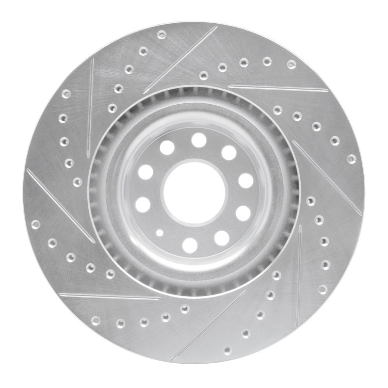 R1 06-13 Audi S3 (Mexico) Front Right Drilled & Slotted Silver Brake Rotor