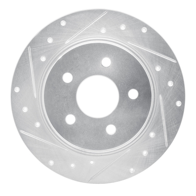 R1 88-95 Chrysler Imperial Rear Right Drilled & Slotted Silver Brake Rotor