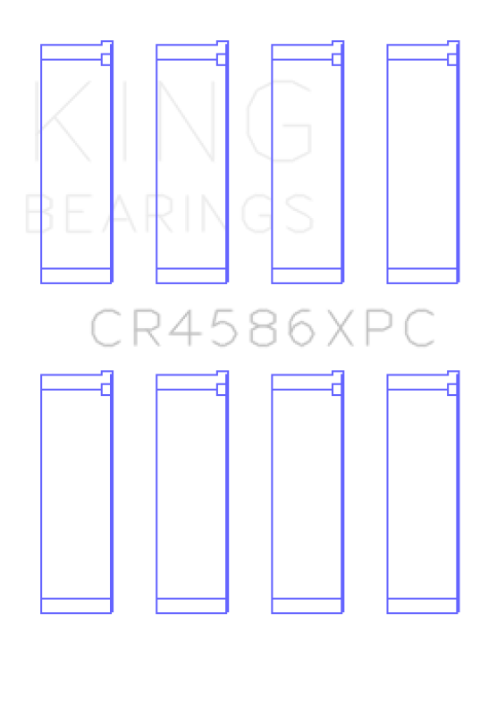 King Engine Bearings Mitsubishi 4B11T (Size 0.25) Coated Performance Rod Bearing Set
