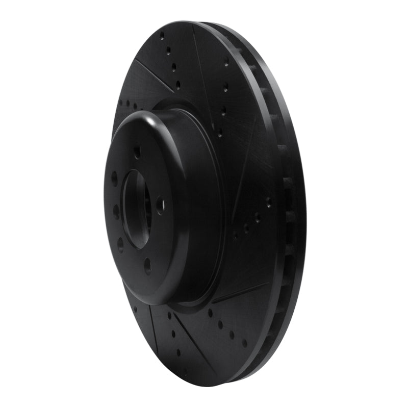 R1 13-20 BMW 440I Coupe Front Right Drilled & Slotted Black Brake Rotor