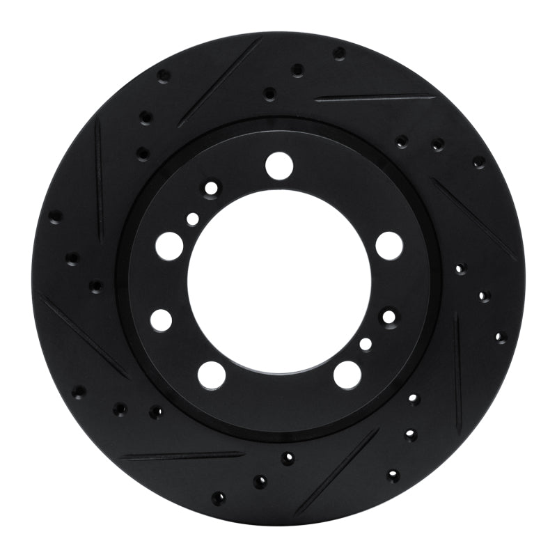 R1 91-97 Porsche 911 Right Rear Drilled & Slotted Black Brake Rotor