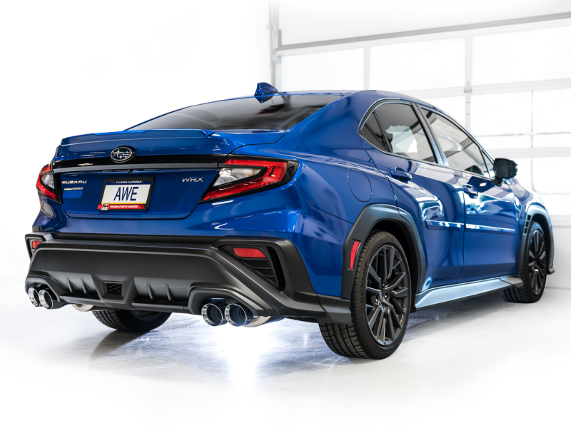 AWE Tuning 22-25 Subaru VB WRX Track Edition Axle-Back Exhaust - Chrome Silver Tips