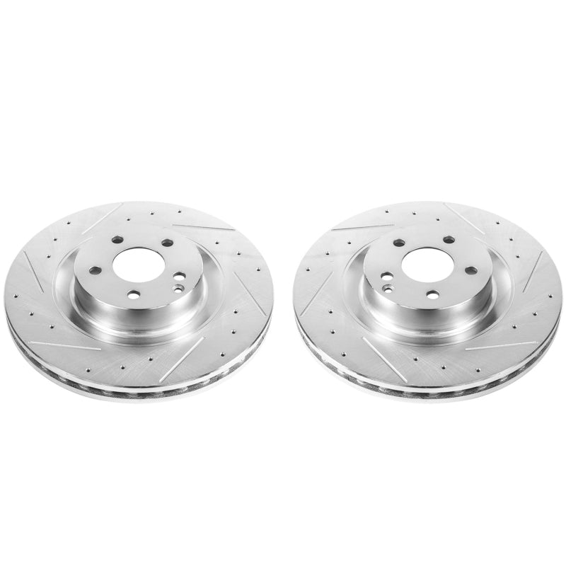 Power Stop 09-14 Mercedes-Benz CL550 Front Evolution Drilled & Slotted Rotors - Pair