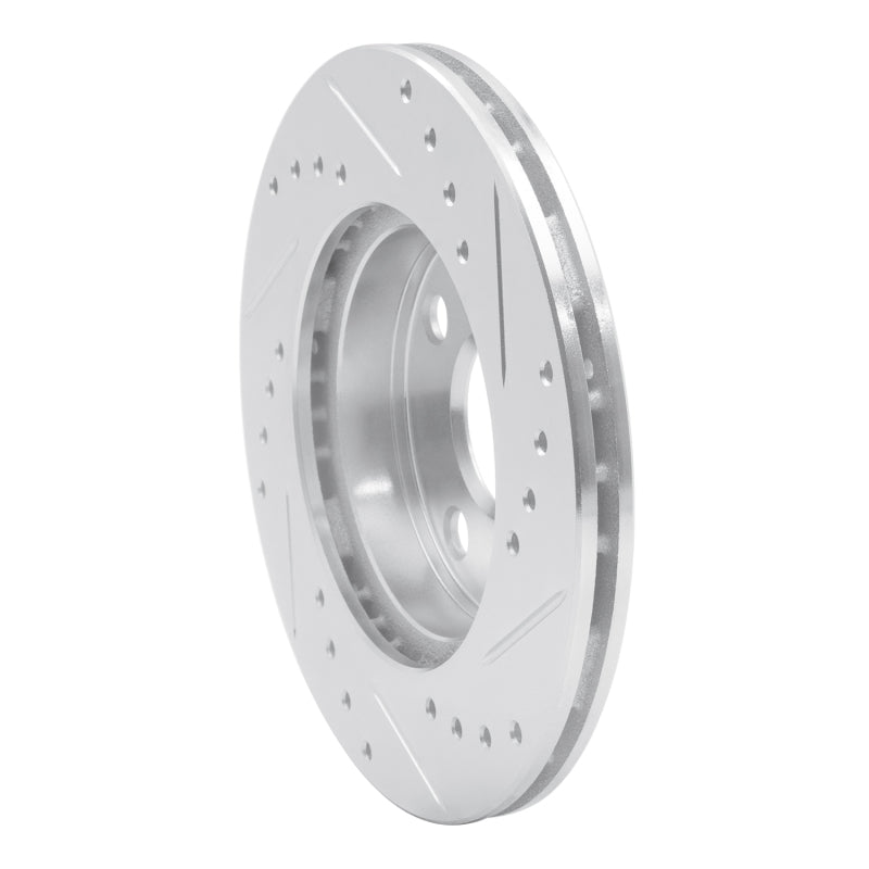 R1 91-99 Toyota Tercel Front Left Drilled & Slotted Silver Brake Rotor