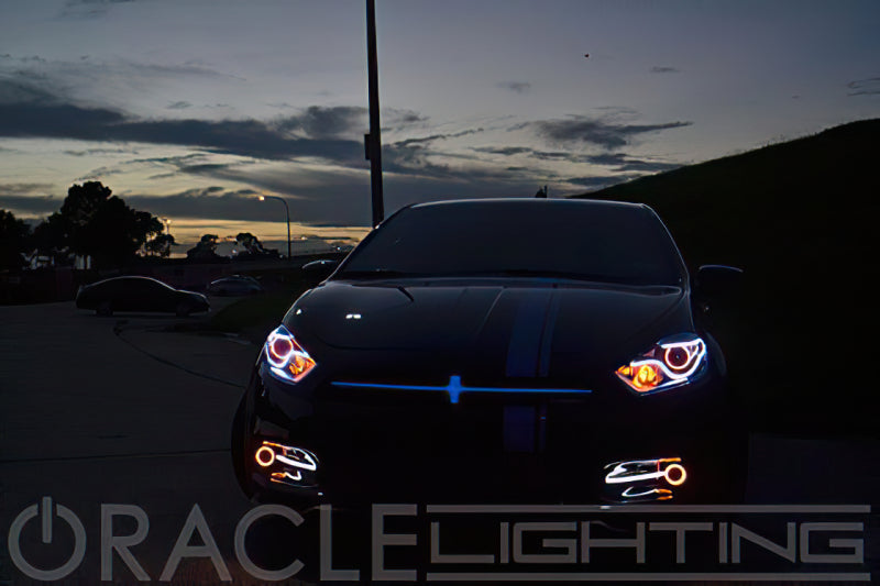 Oracle 13-16 Dodge Dart Surface Mount LED Projector Fog Light Halo Kit - Blue