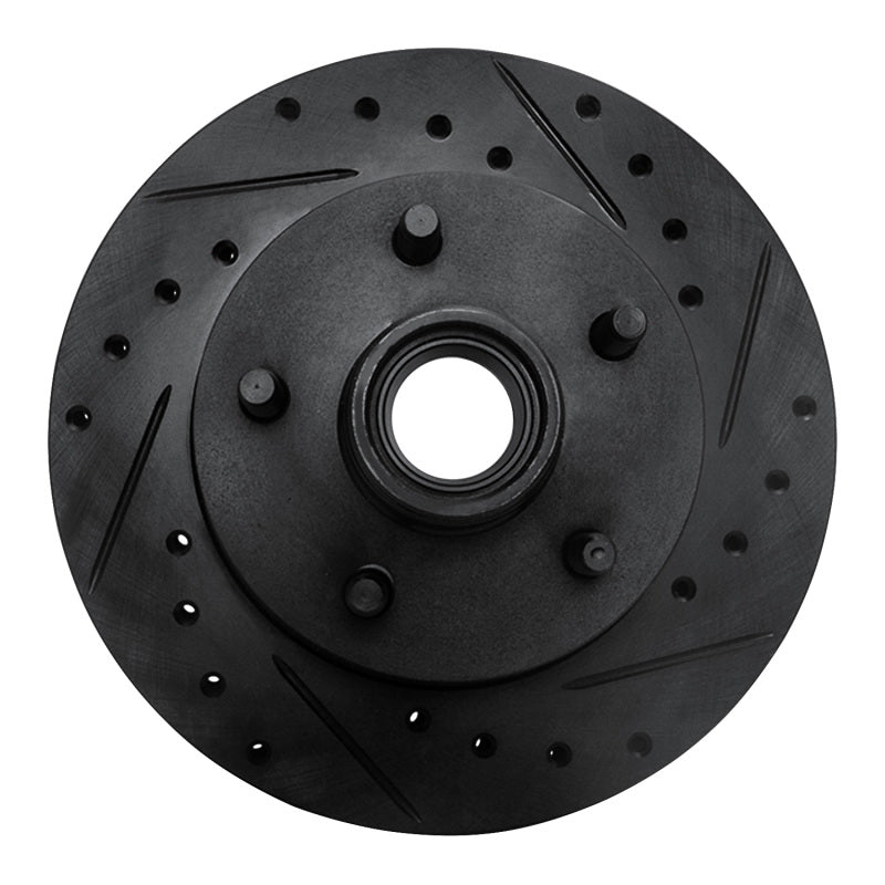 R1 95-97 Ford Ranger (USA/Canada) Front Right Drilled & Slotted Black Brake Rotor