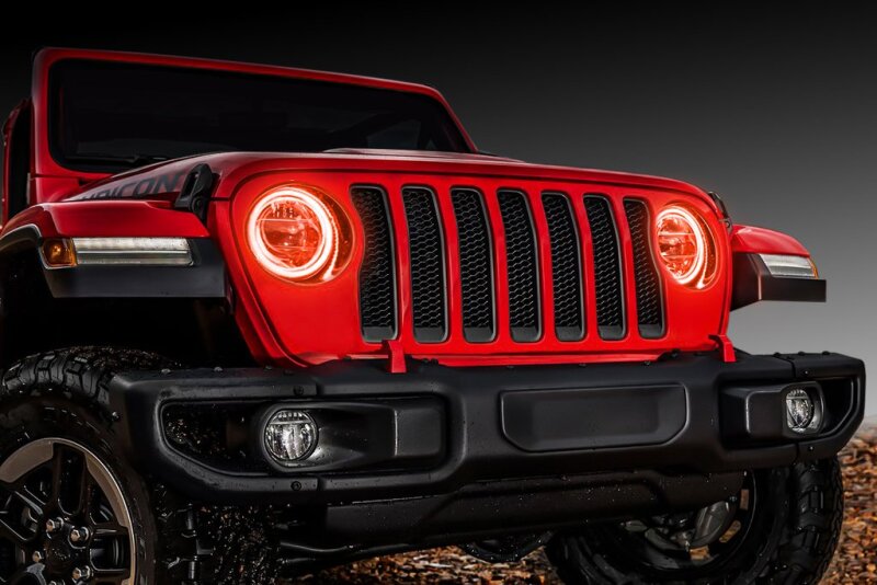 Oracle Jeep Wrangler JL/Gladiator JT LED Surface Mount Headlight Halo Kit - Amber