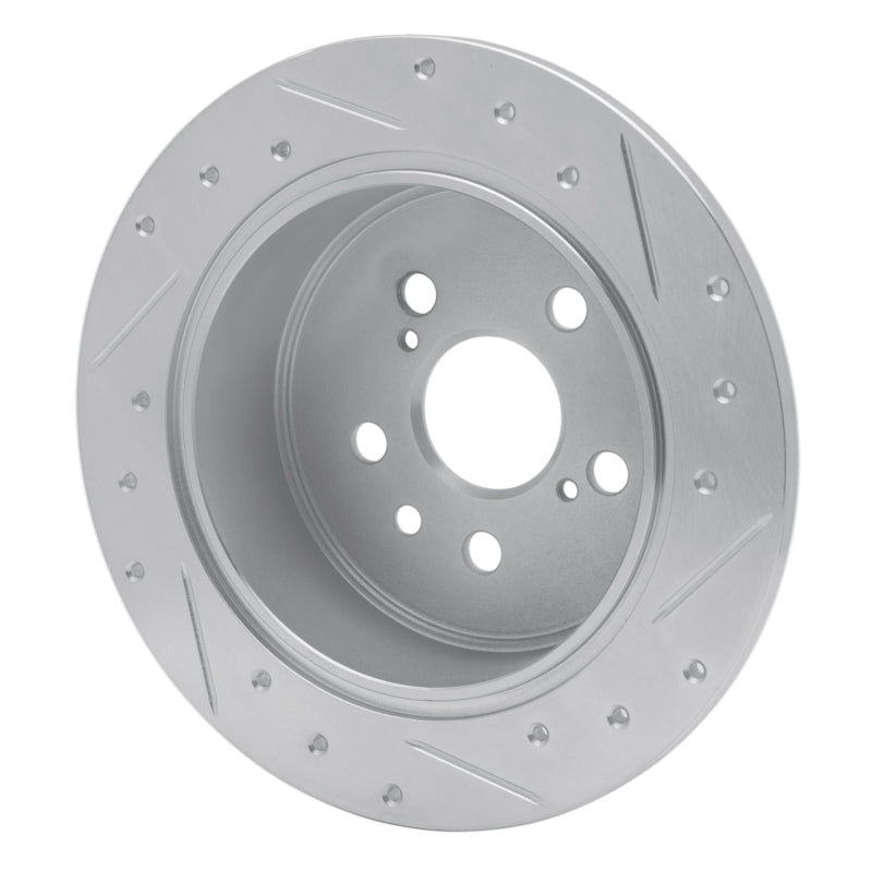 R1 94-95 Toyota Celica Rear Left Drilled & Slotted Silver Brake Rotor