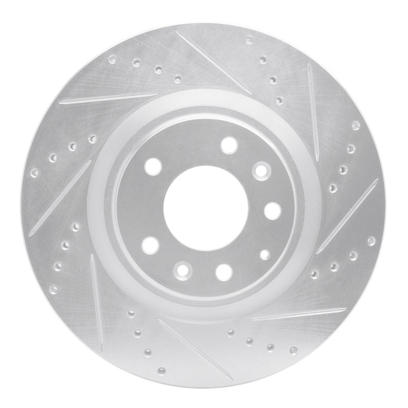 R1 04-11 Mazda RX-8 Front Right Drilled & Slotted Silver Brake Rotor