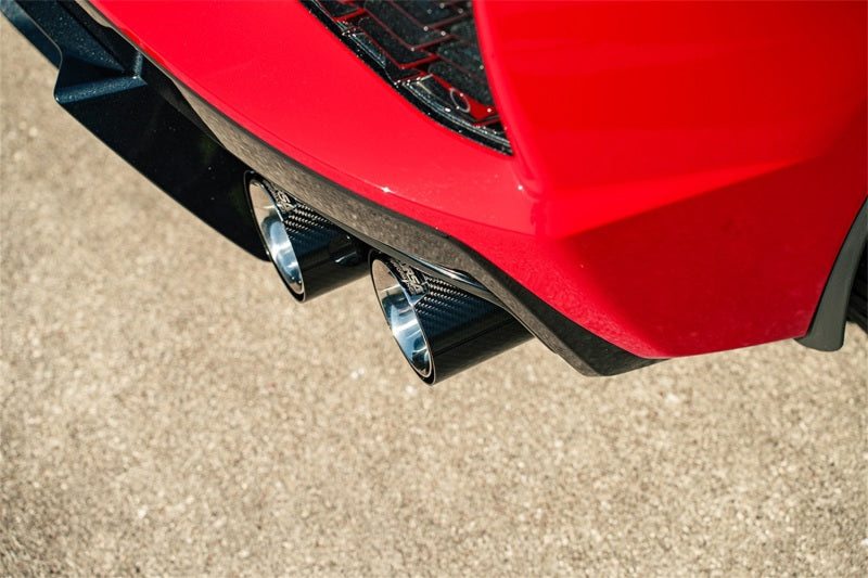 Corsa 2020-2025 Chevrolet Corvette C8 RWD 3in Valved Cat-Back Delete w/ NPP w/4.5in CF Polished Tips