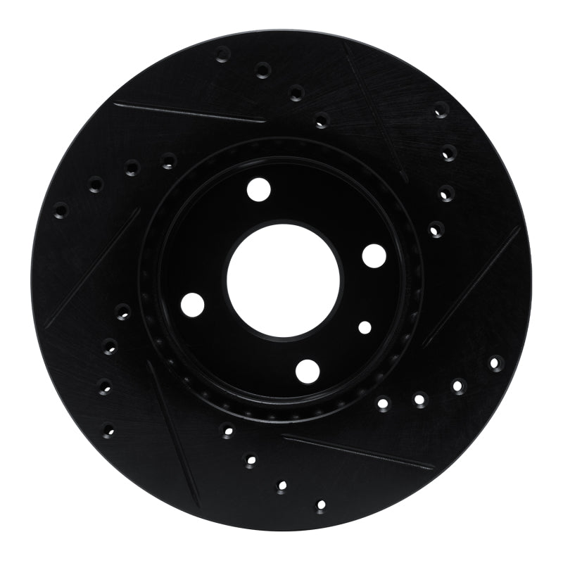 R1 16-22 Chevrolet SPARK (USA/Canada) Front Left Drilled & Slotted Black Brake Rotor