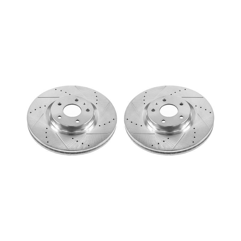 Power Stop 13-19 Ford Fusion Front Evolution Drilled & Slotted Rotors - Pair
