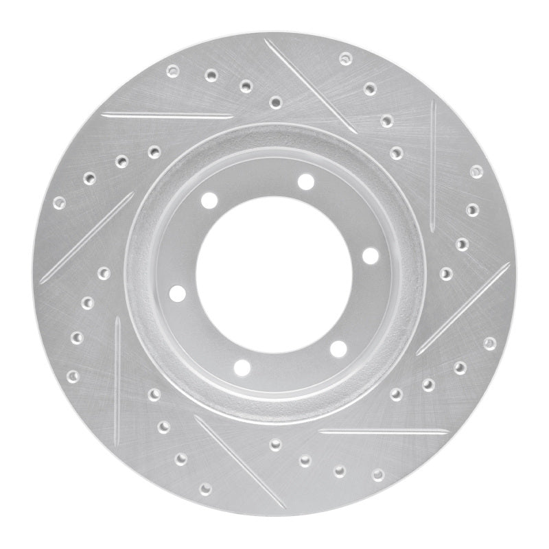 R1 91-98 Toyota T100 Front Left Drilled & Slotted Silver Brake Rotor