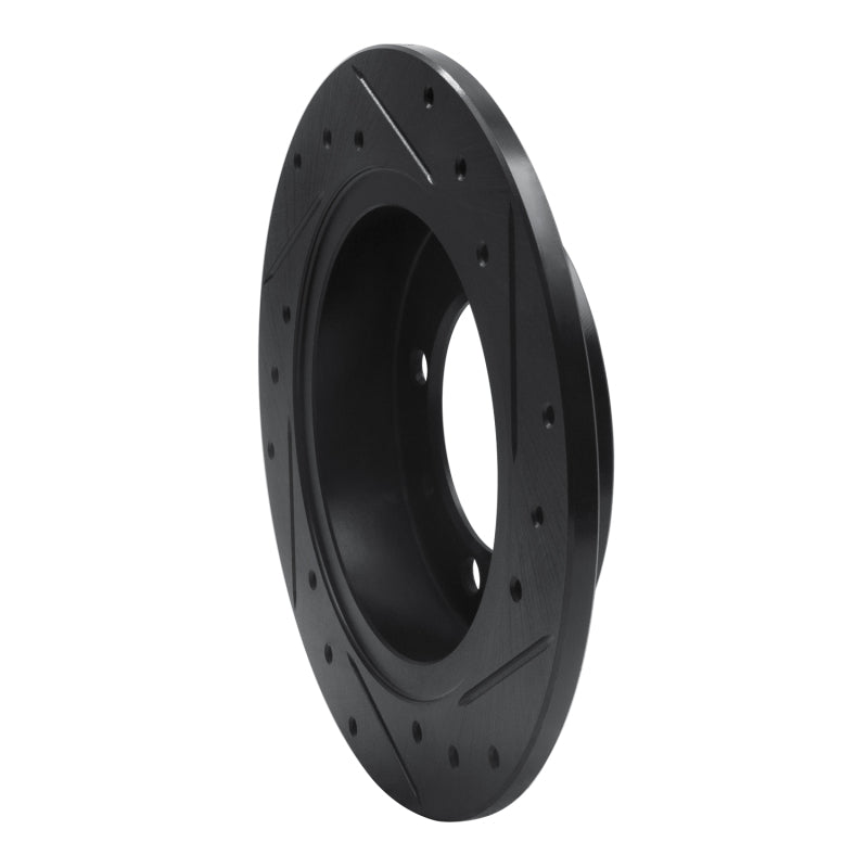 R1 00-07 Mitsubishi SPace STAR (Mexico) Rear Left Drilled & Slotted Black Brake Rotor