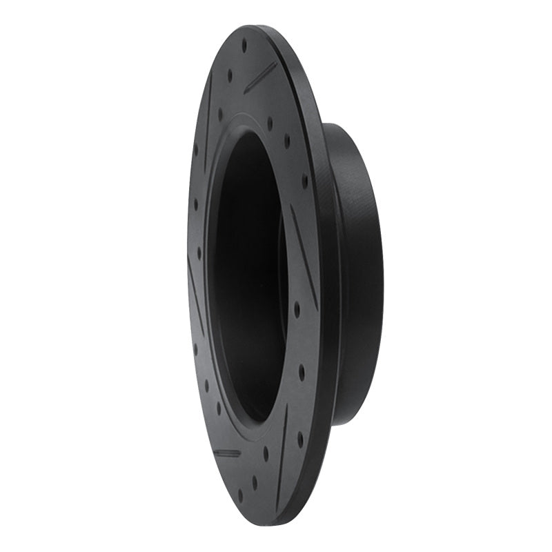 R1 90-94 Eagle TALON Rear Right Drilled & Slotted Black Brake Rotor