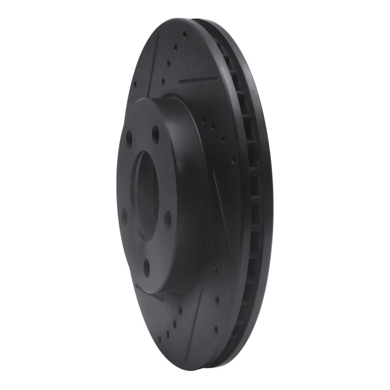 R1 01-07 Ford Escape Front Left Drilled & Slotted Black Brake Rotor