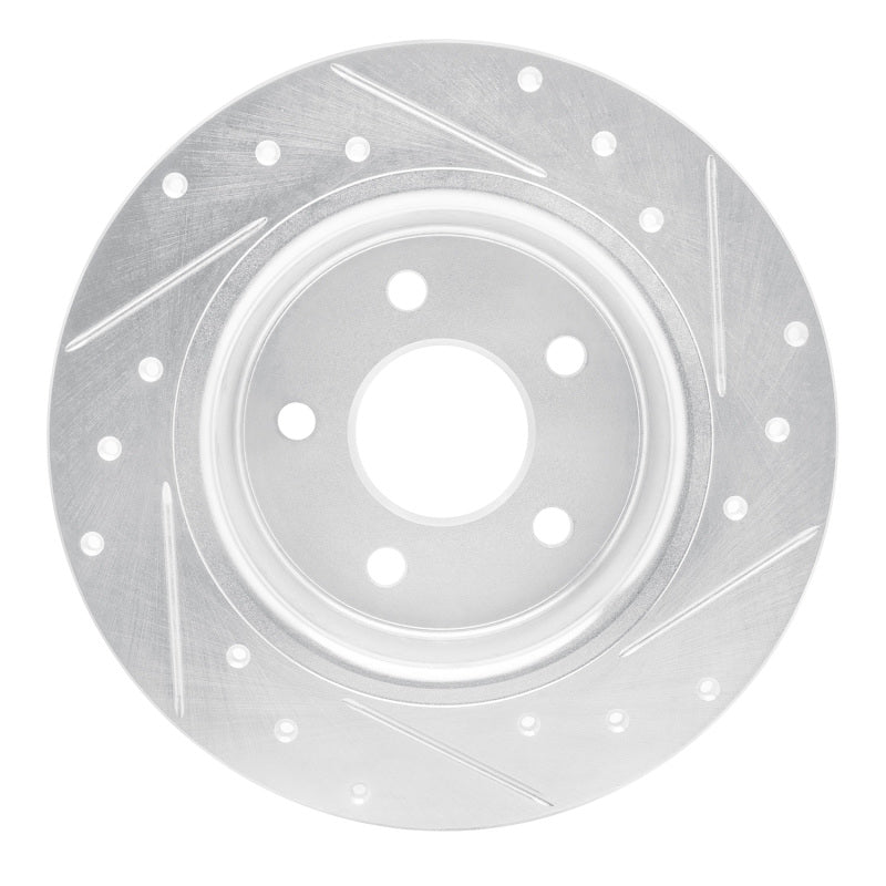 R1 88-89 Mazda 929 Rear Left Drilled & Slotted Silver Brake Rotor