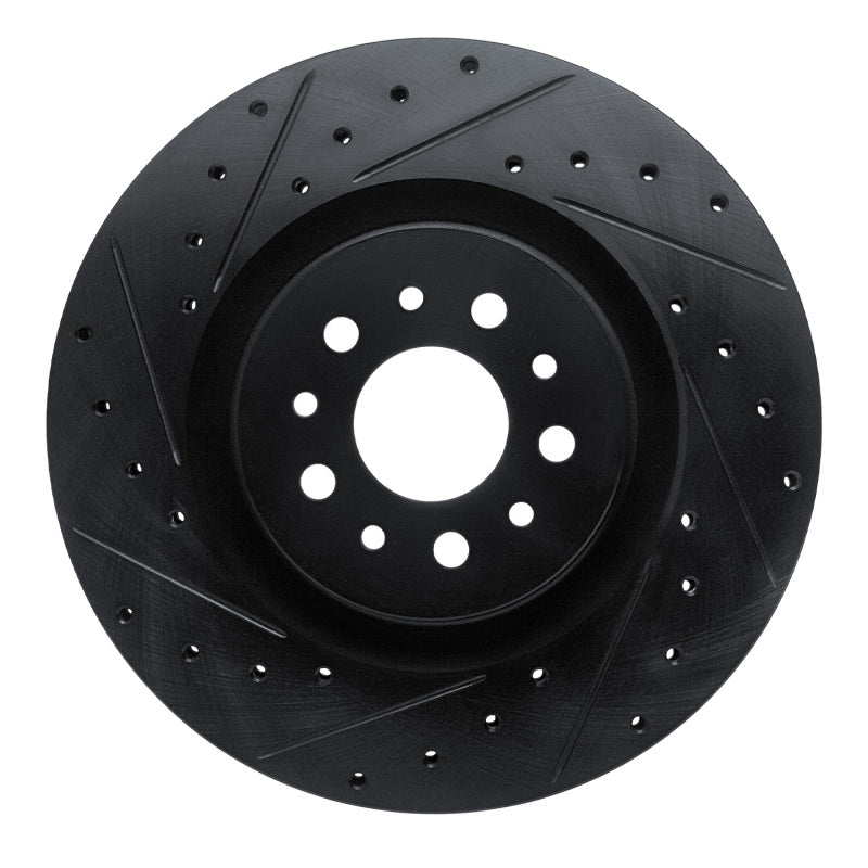 R1 15-22 Ram Promaster City Front Left Drilled & Slotted Black Brake Rotor