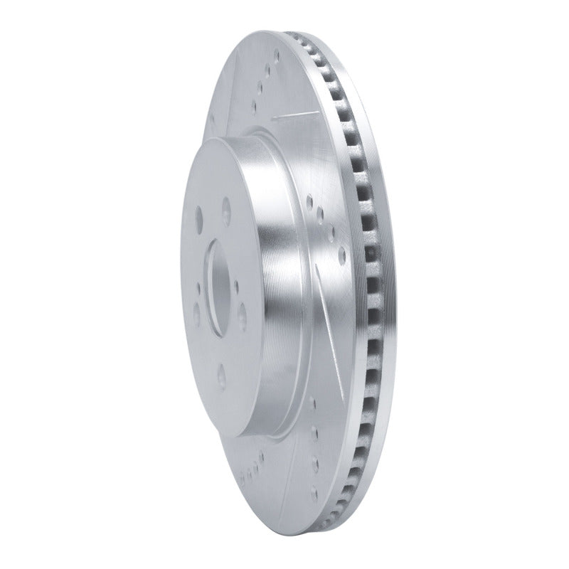 R1 19-25 Toyota Corolla (Mexico) Front Left Drilled & Slotted Silver Brake Rotor