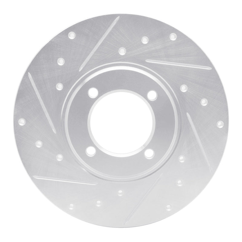 R1 76-81 Toyota Celica Front Left Drilled & Slotted Silver Brake Rotor