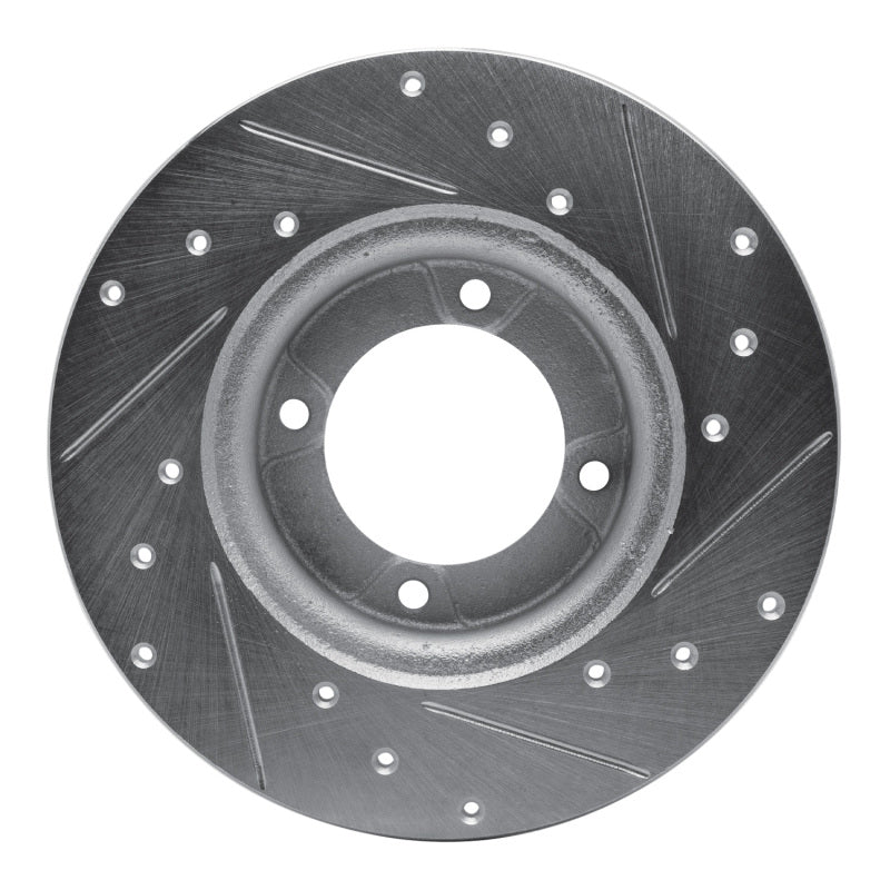 R1 74-84 Ford COURIER (USA/Canada) Front Left Drilled & Slotted Silver Brake Rotor