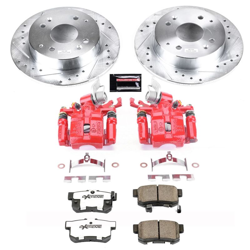 Power Stop 98-02 Honda Accord Rear Z26 Street Warrior Brake Kit w/Calipers