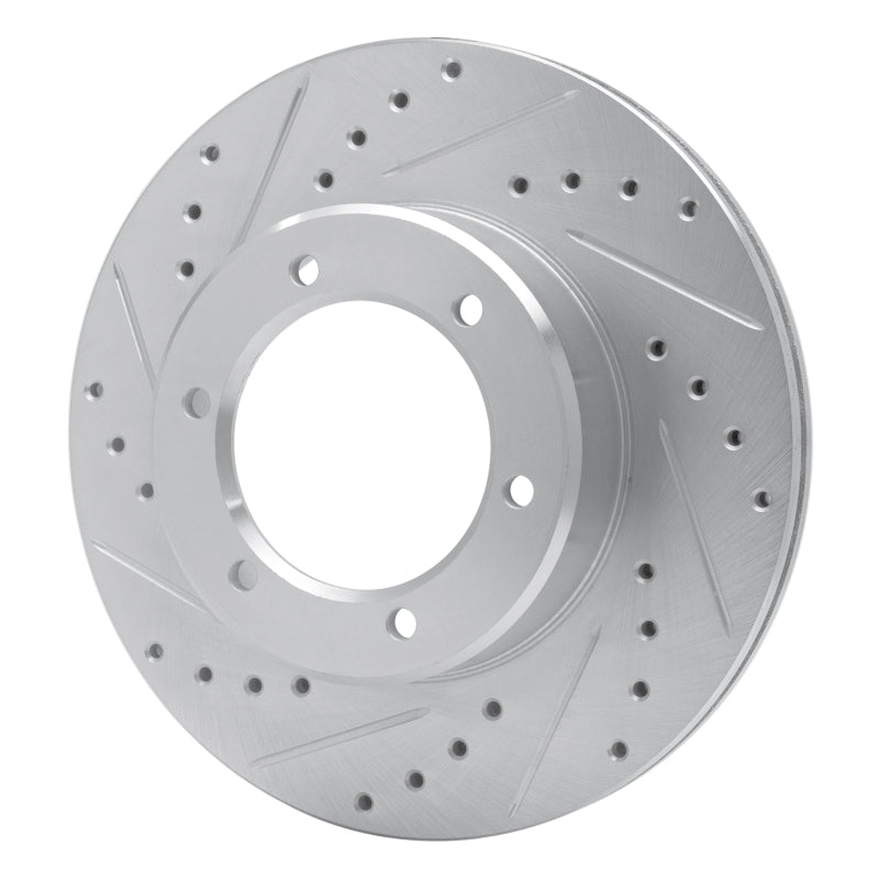 R1 86-95 Toyota Pickup Front Left Drilled & Slotted Silver Brake Rotor