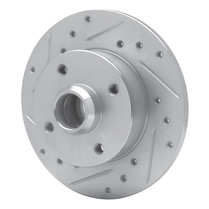 R1 85-02 Volkswagen CORRADO Rear Left Drilled & Slotted Silver Brake Rotor
