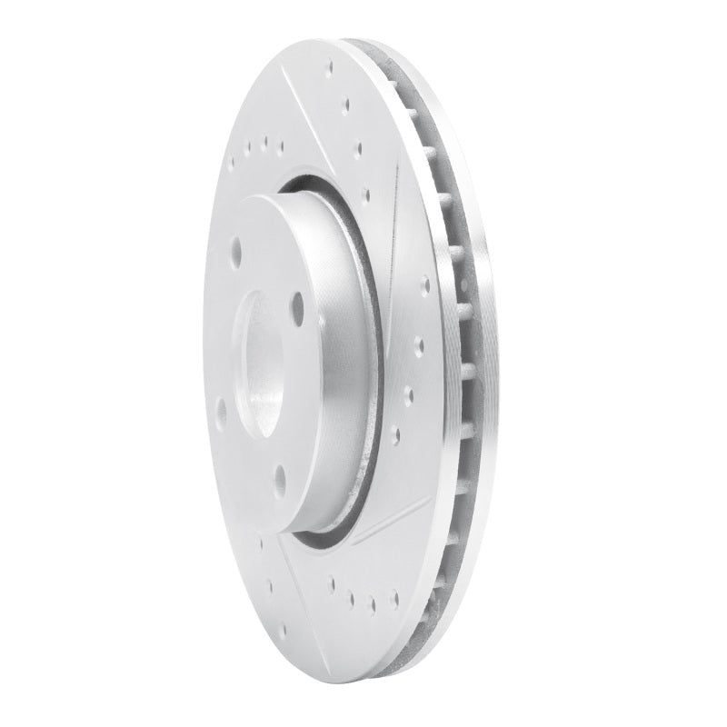R1 98-04 Ford CONTOUR Front Right Drilled & Slotted Silver Brake Rotor