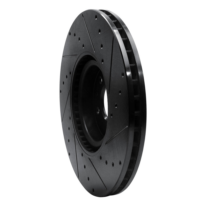 R1 16-26 Polestar Polestar 2 Front Left Drilled & Slotted Black Brake Rotor