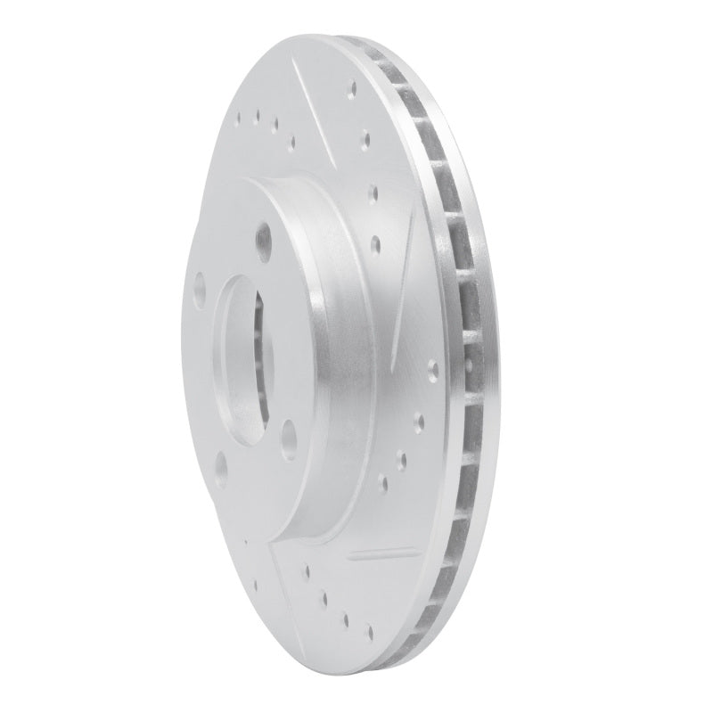 R1 78-92 Audi 100 Front Right Drilled & Slotted Silver Brake Rotor