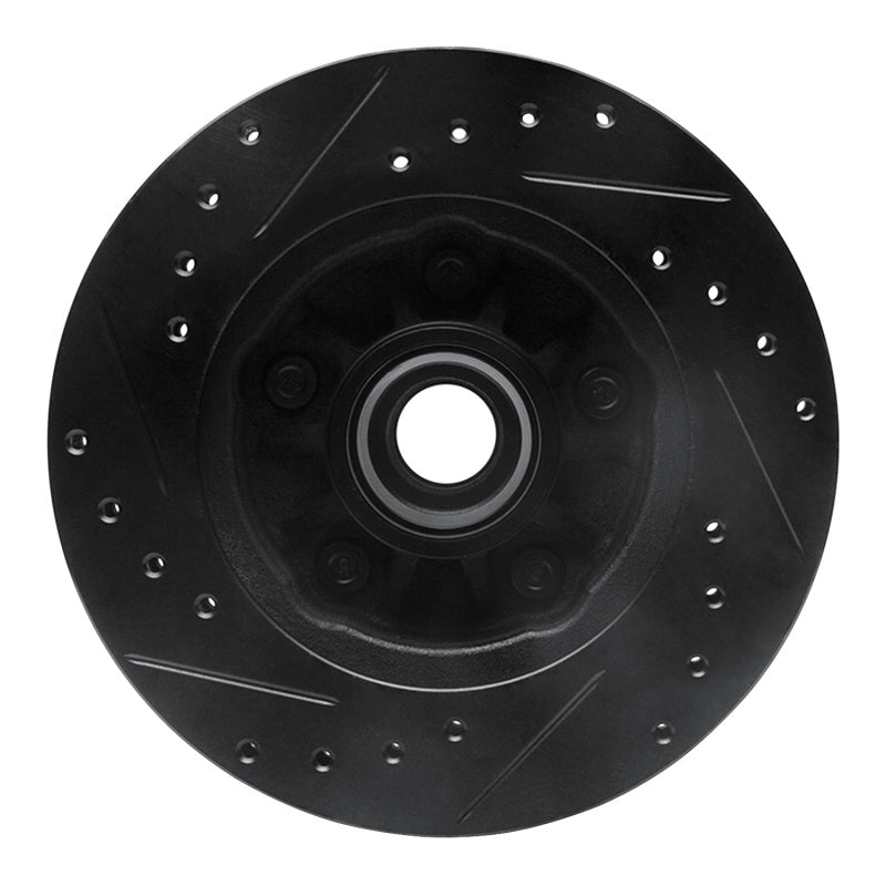R1 98-02 Ford Ranger (USA/Canada) Front Right Drilled & Slotted Black Brake Rotor
