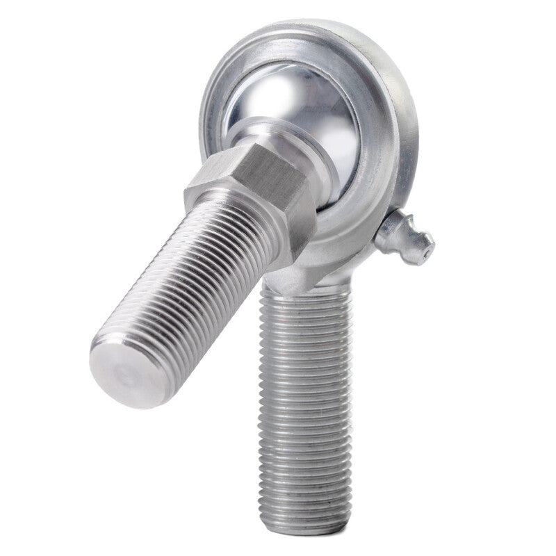 QA1 C Series 2-Pc Rod End - Male/Left Hand - .75in Bore x 3/4-16 w/Stud & Zerk - Carbon Steel
