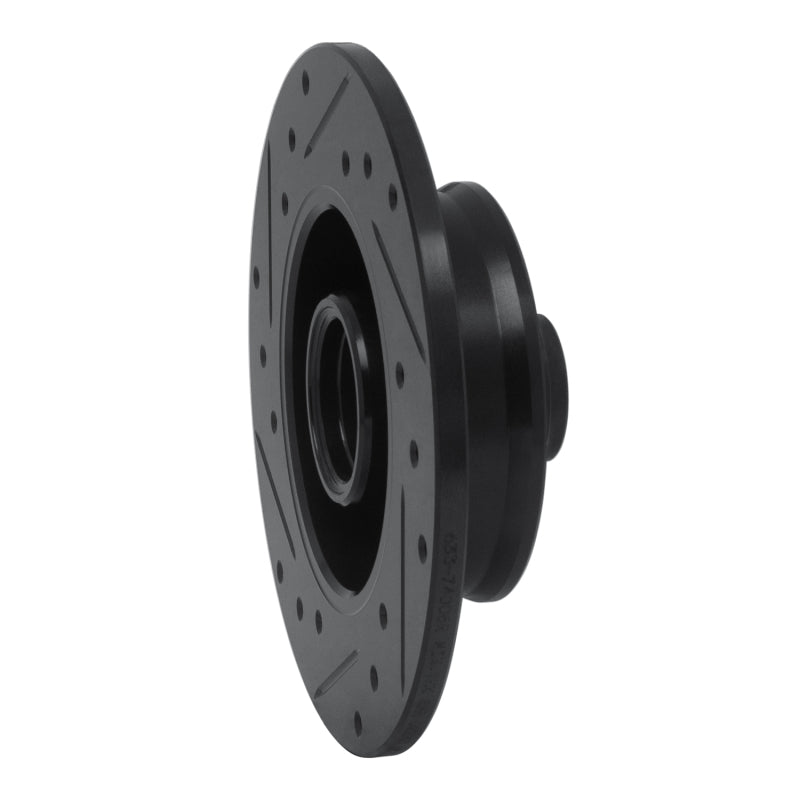 R1 85-02 Volkswagen Golf Rear Right Drilled & Slotted Black Brake Rotor