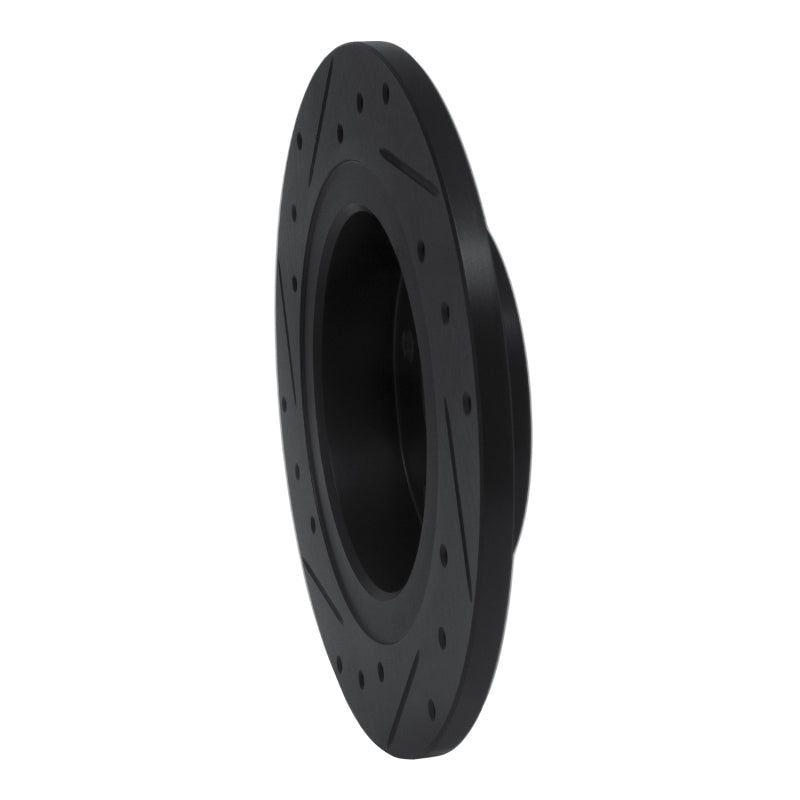 R1 03-11 Cadillac BLS (Mexico) Rear Right Drilled & Slotted Black Brake Rotor