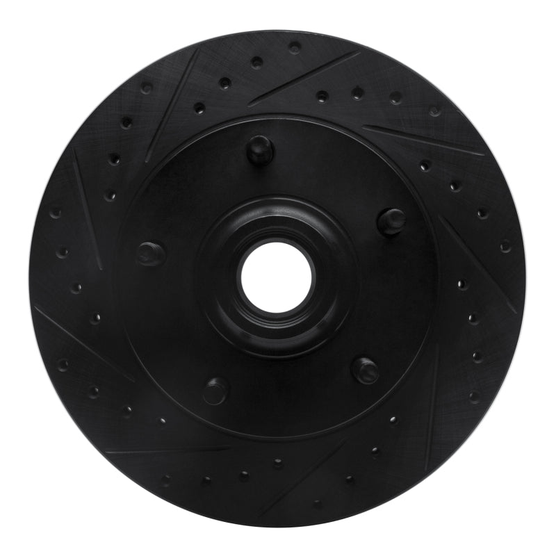 R1 73-93 Ford E-150 Econoline Front Left Drilled & Slotted Black Brake Rotor