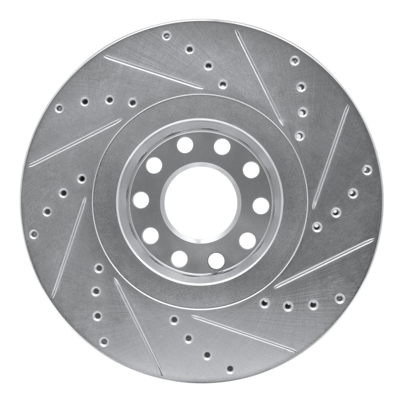 R1 02-05 Volkswagen Passat (USA/Canada) Front Left Drilled & Slotted Silver Brake Rotor