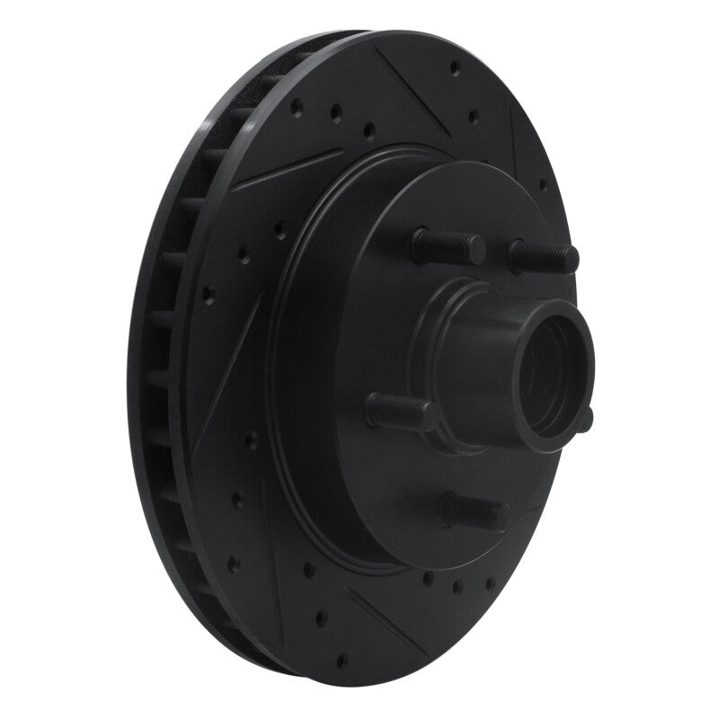 R1 88-94 Chevrolet C1500 Front Right Drilled & Slotted Black Brake Rotor