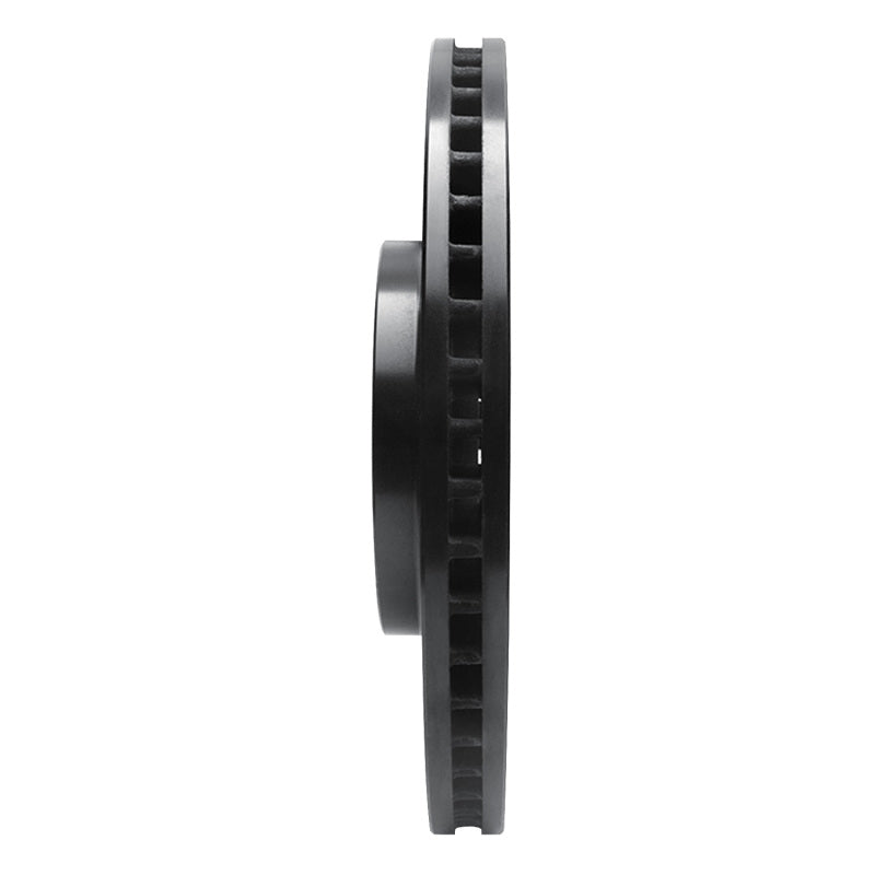 R1 -24 Subaru Forester Front Right Drilled & Slotted Black Brake Rotor
